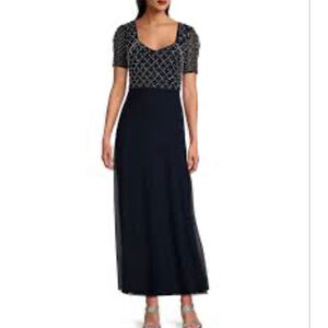 Pissarro Nights Beaded Navy Formal Dress – Size 12 – NWOT